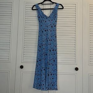 Sweet Pot Blue Midi Floral Dress size 4